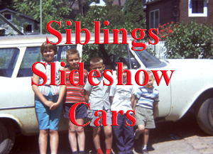 Sibs in Front of Cars